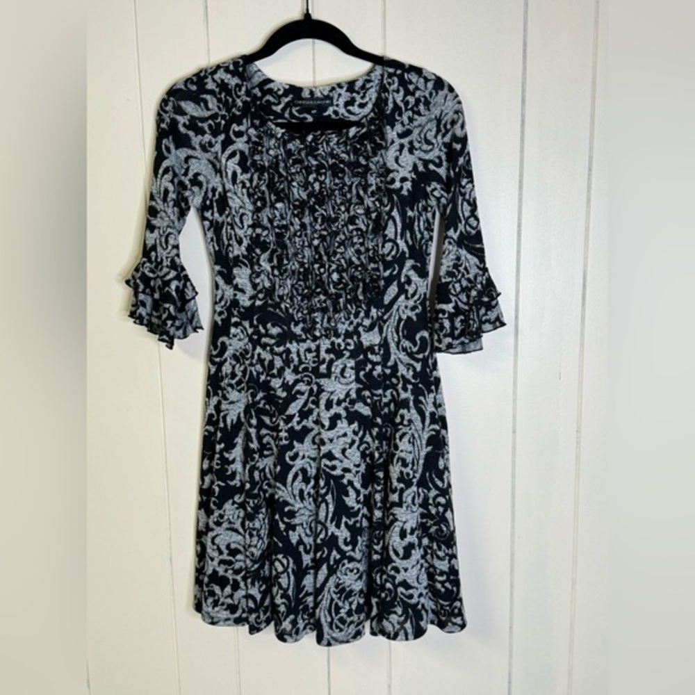 Chris McLaughlin Long Sleeve Ruffle Dress 4P